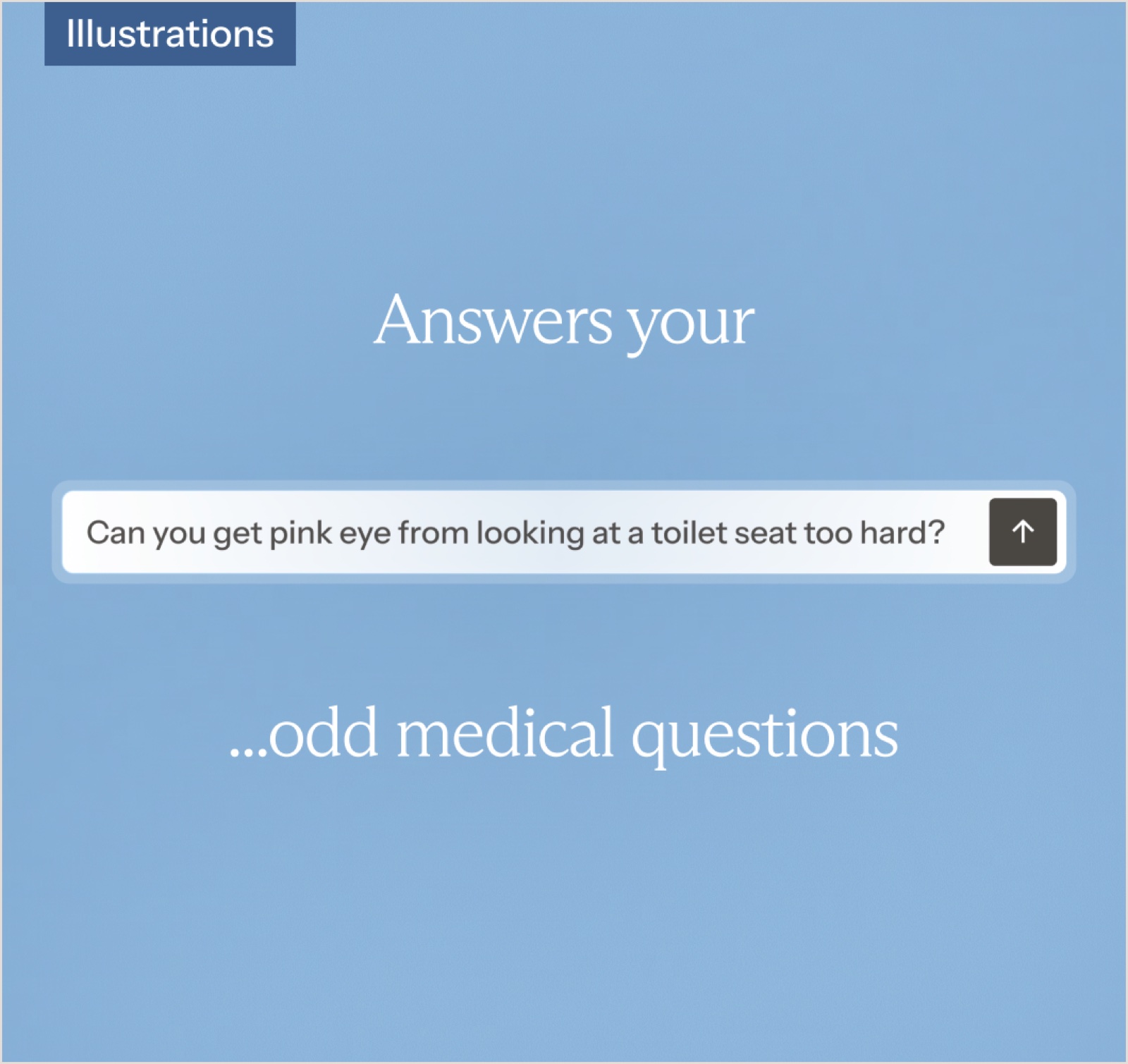Illustrations: a search field that answers your odd medical questions